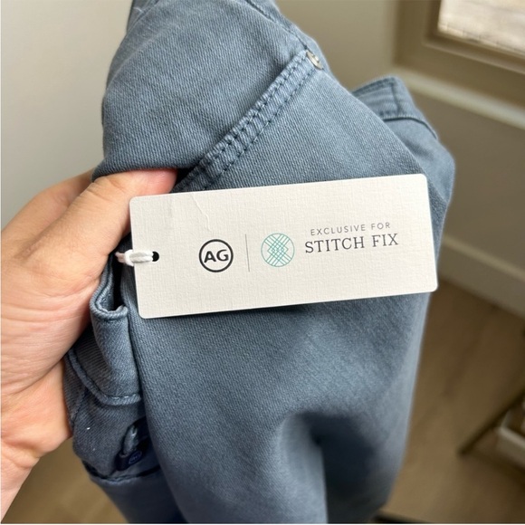NWT AG Prima Ankle Ciagrette Leg Jean Blue Gray Size 33 Plus Size - Picture 9 of 11